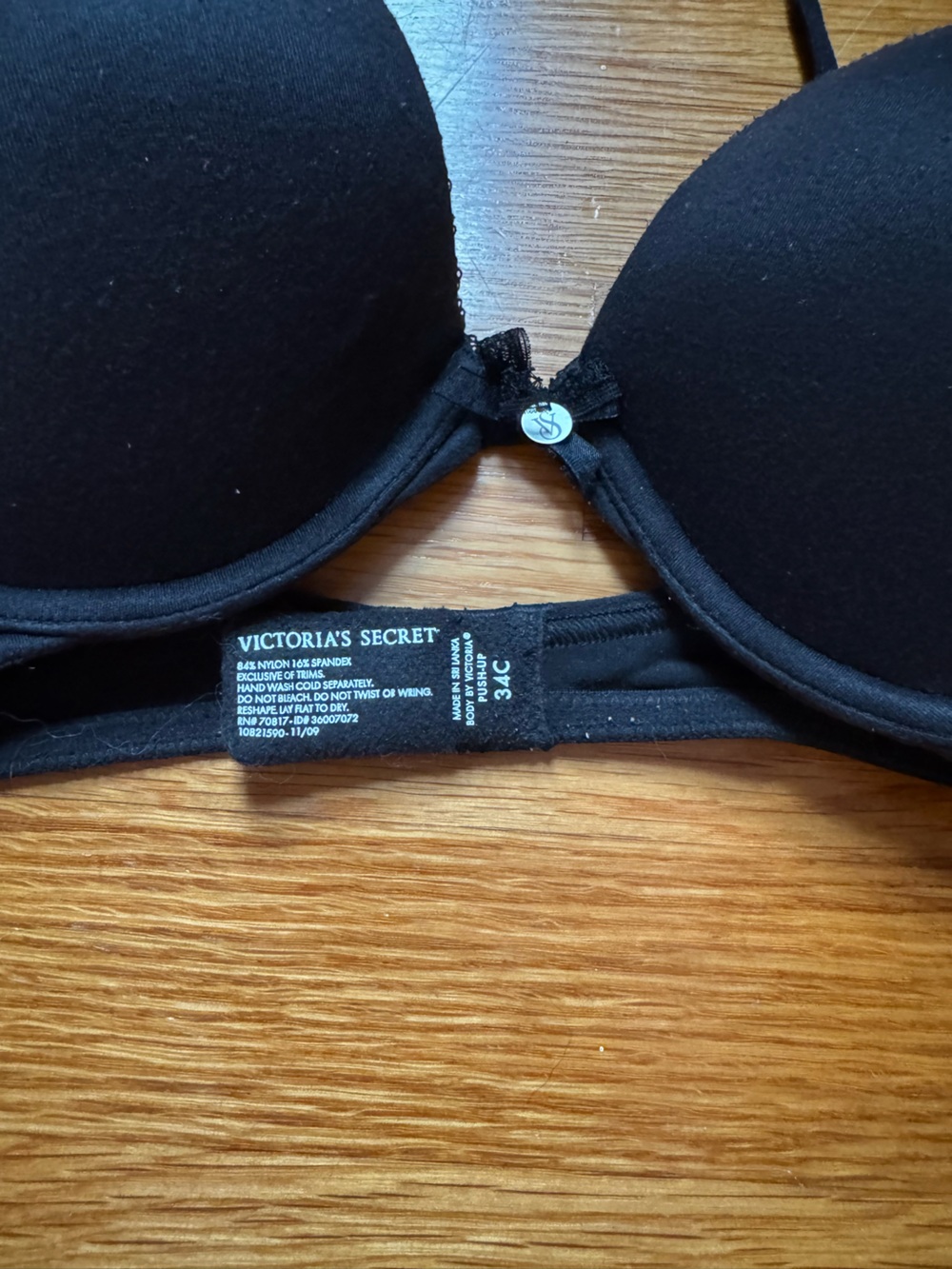 Victoria’s Secret Body by Victoria Push Up Bra Black 34C - Picture 4 of 5